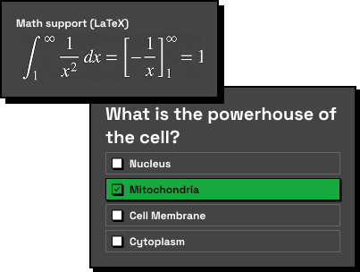 Quizzes.