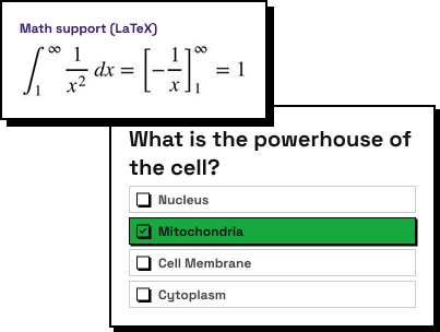 Quizzes.
